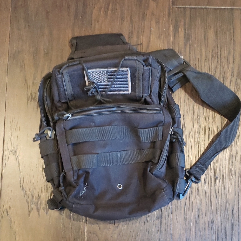Tactical Black Sling Bag